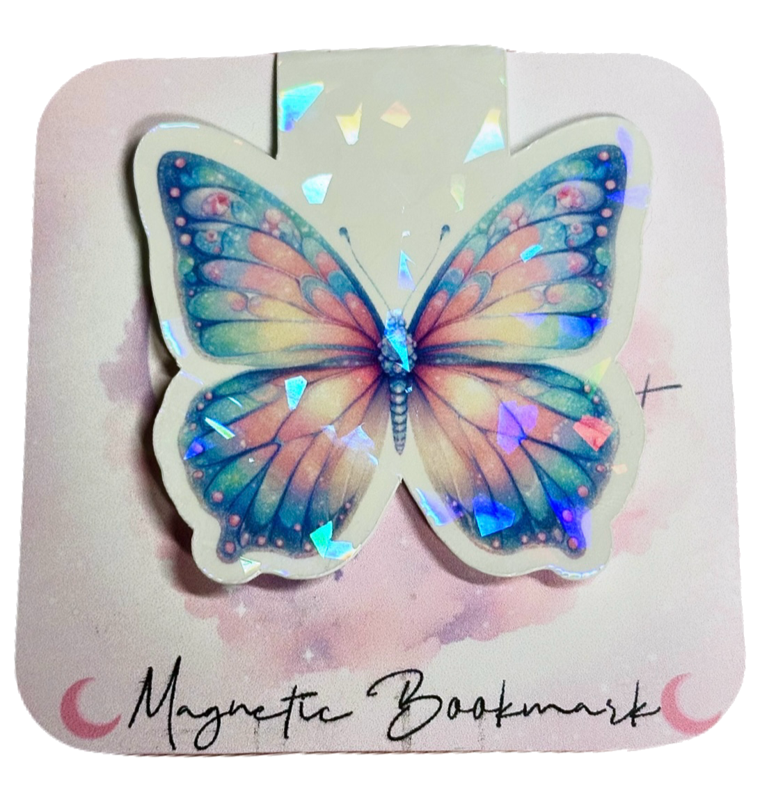 Butterfly Holographic Magnetic Bookmark