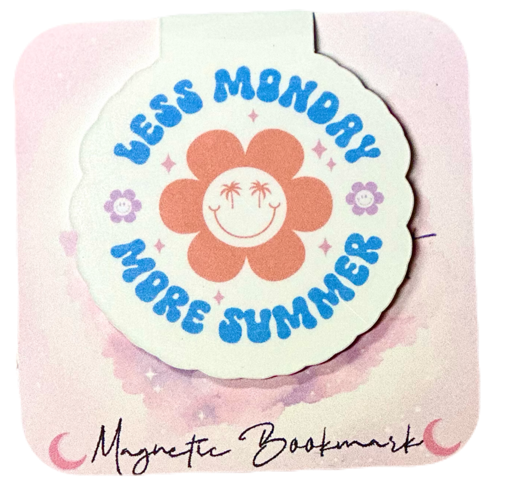 Less Monday More Summer Magnetic Bookmark